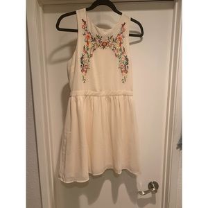 Floral Embroidered Skater Dress